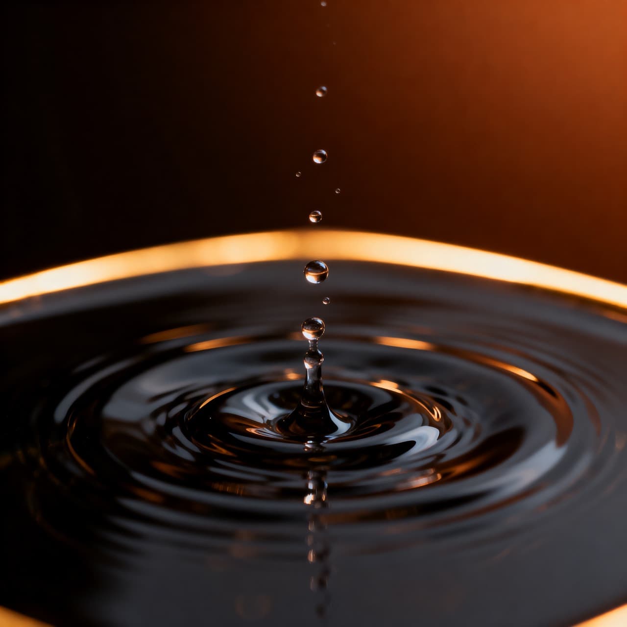 Water droplet on still water